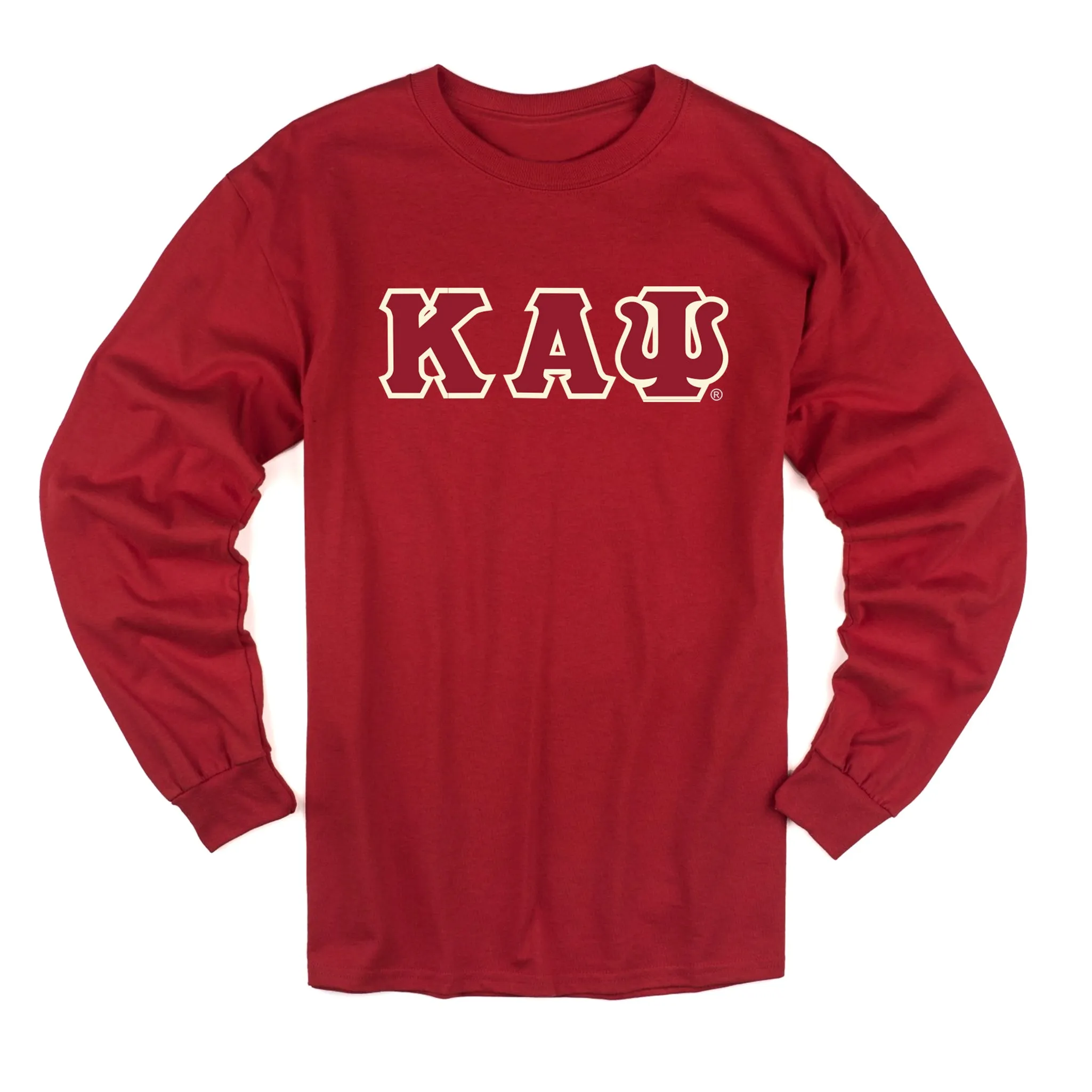 Kappa Alpha Psi Long Sleeve 3-Letter Tee (Krimson)
