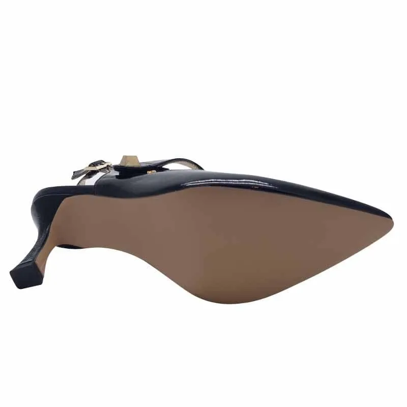 Kate Appleby Black Patent Strap Shoe - Parciau