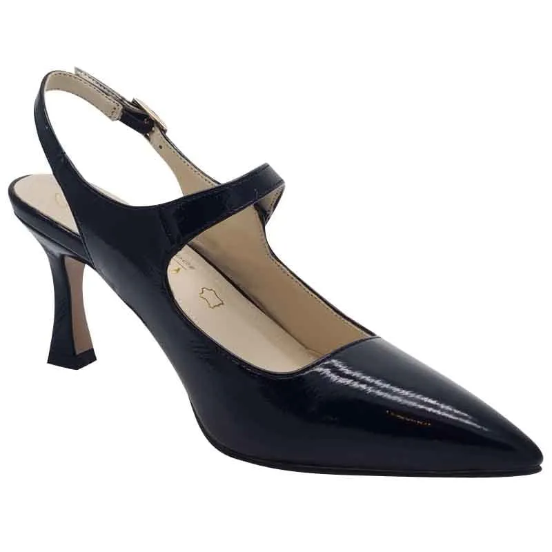 Kate Appleby Black Patent Strap Shoe - Parciau