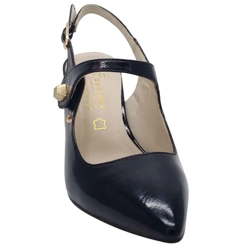 Kate Appleby Black Patent Strap Shoe - Parciau
