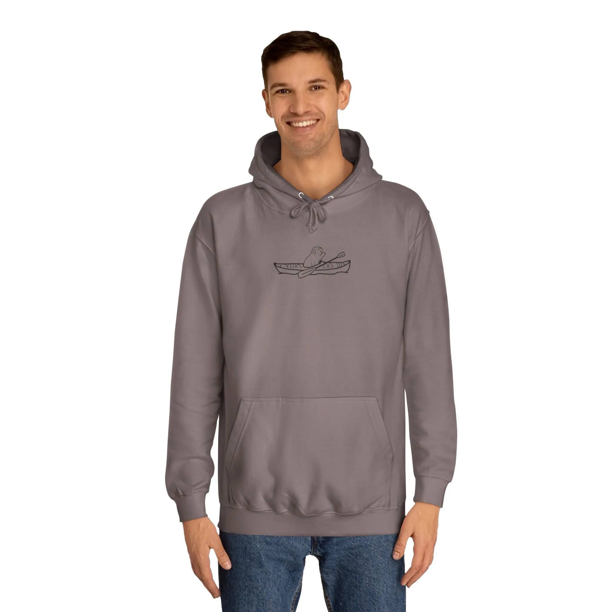 Kayak Dog - English Bulldog Plain - Unisex Medium Weight Hoodie
