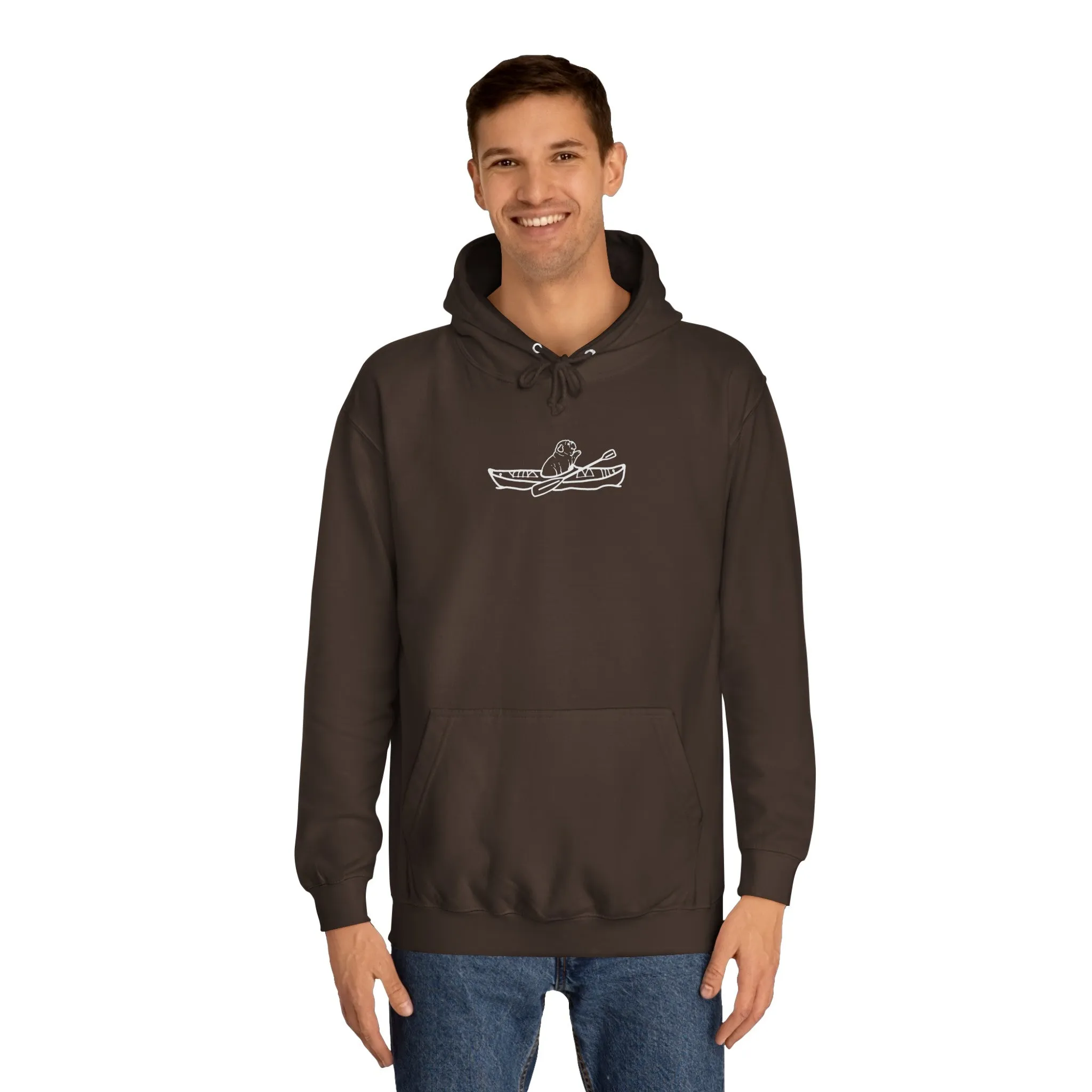 Kayak Dog - English Bulldog Plain - Unisex Medium Weight Hoodie