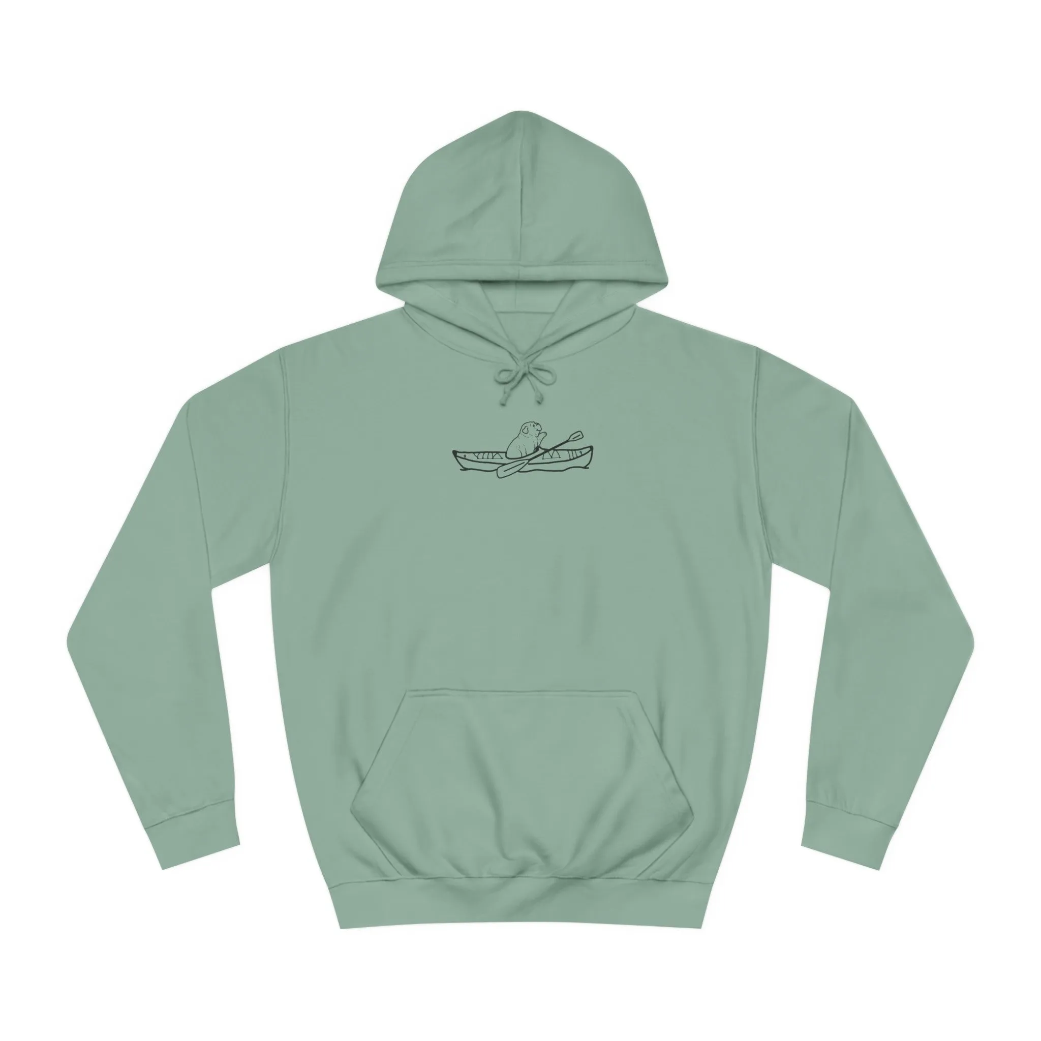 Kayak Dog - English Bulldog Plain - Unisex Medium Weight Hoodie