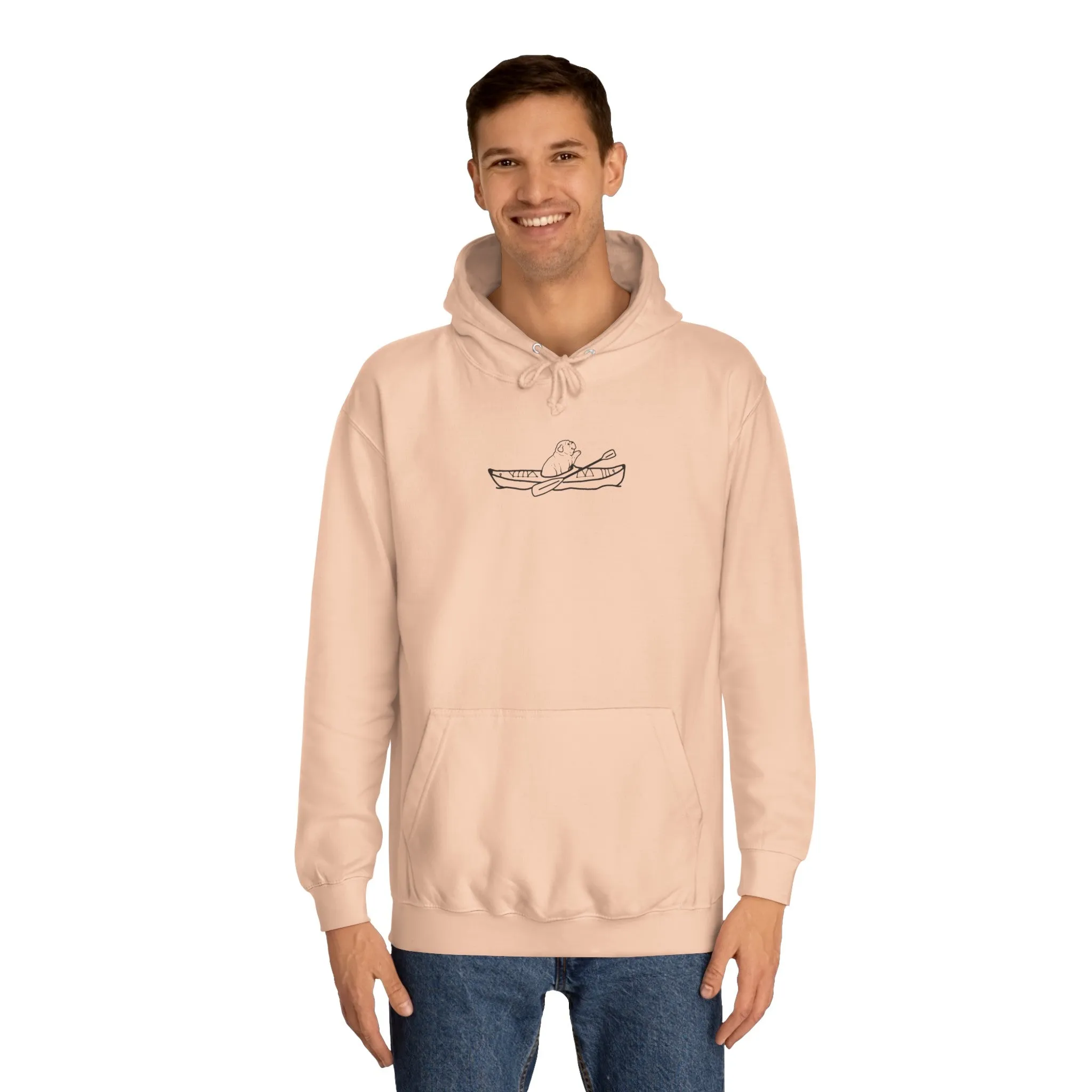 Kayak Dog - English Bulldog Plain - Unisex Medium Weight Hoodie