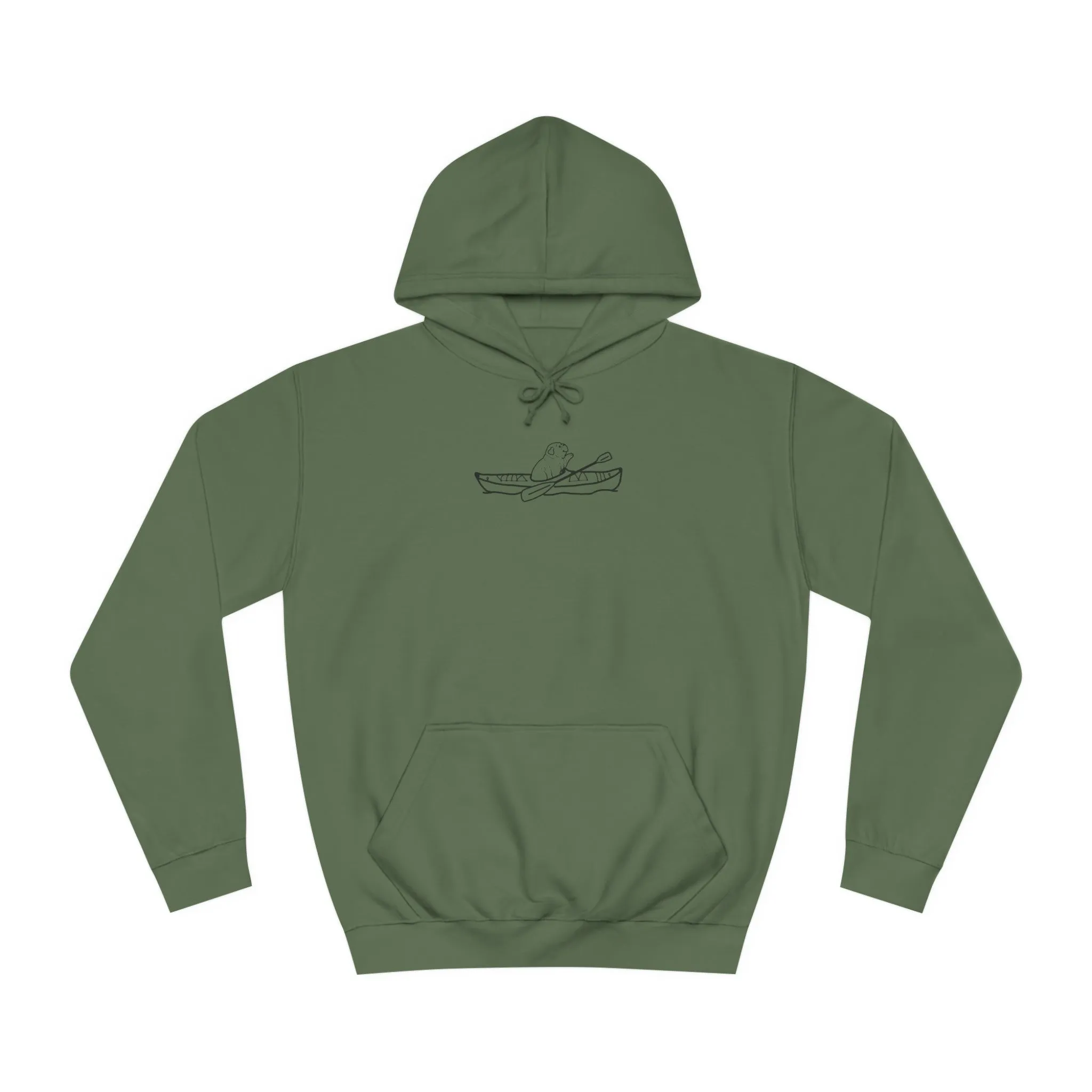 Kayak Dog - English Bulldog Plain - Unisex Medium Weight Hoodie