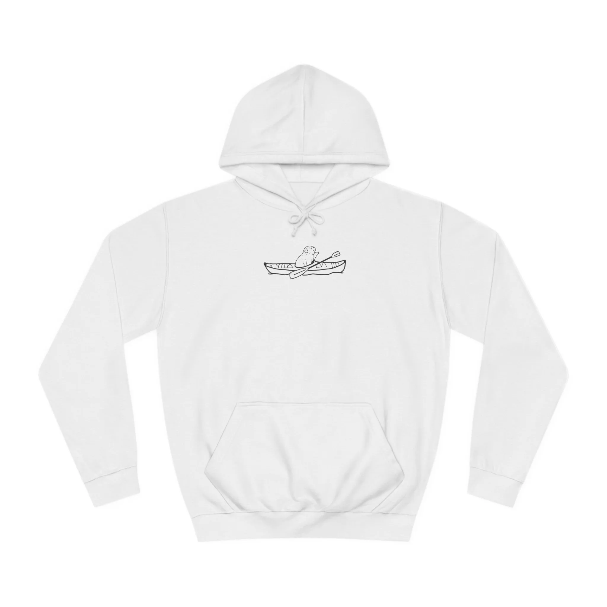Kayak Dog - English Bulldog Plain - Unisex Medium Weight Hoodie