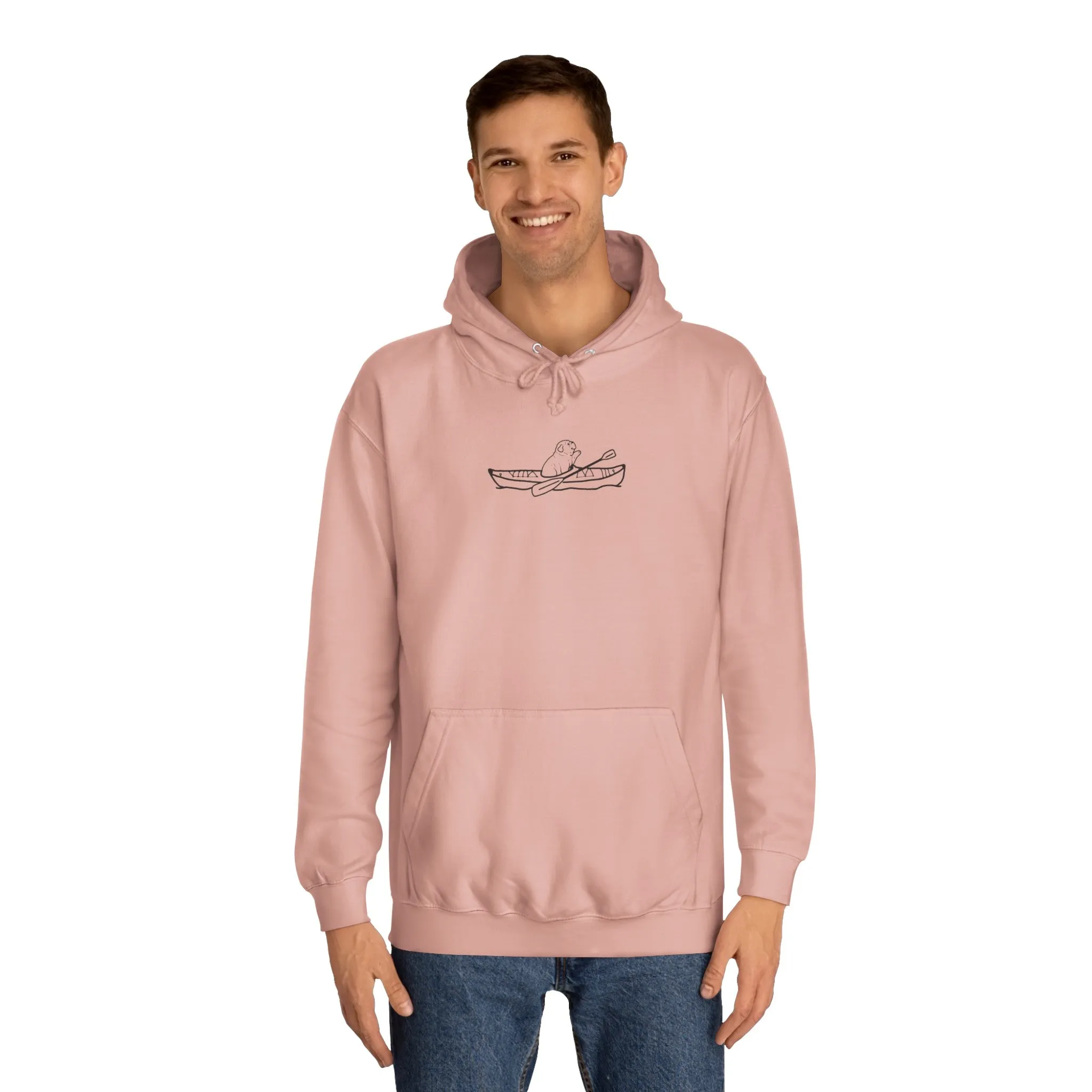 Kayak Dog - English Bulldog Plain - Unisex Medium Weight Hoodie