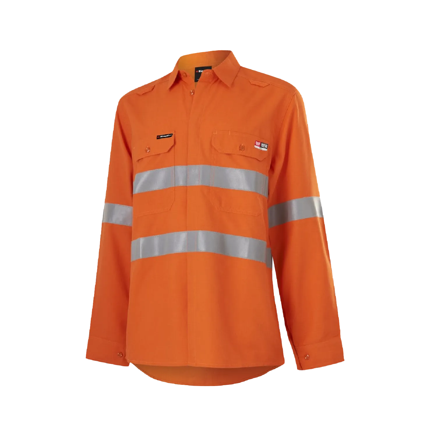 KingGee Women's Shieldtec Lenzing Flame Resistant Hi-Vis Long Sleeve Shirt Taped - Orange