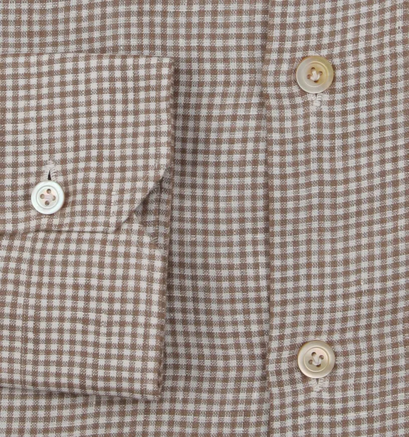 Kiton Light Brown Shirt - Slim