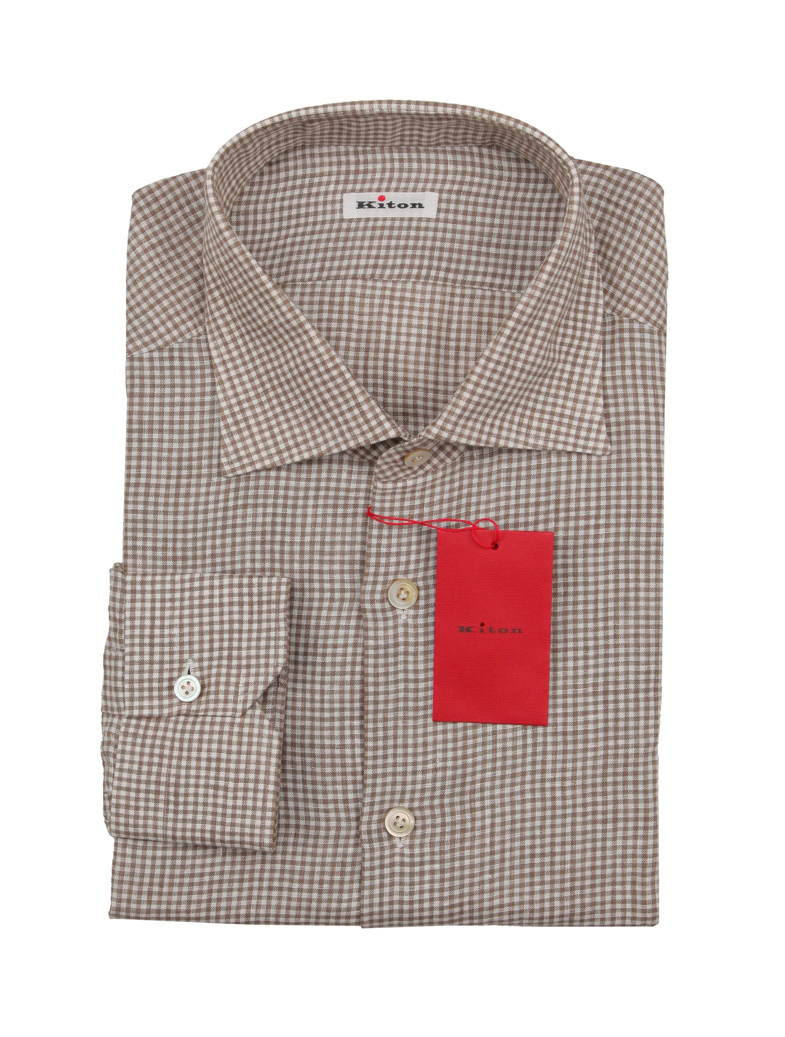 Kiton Light Brown Shirt - Slim