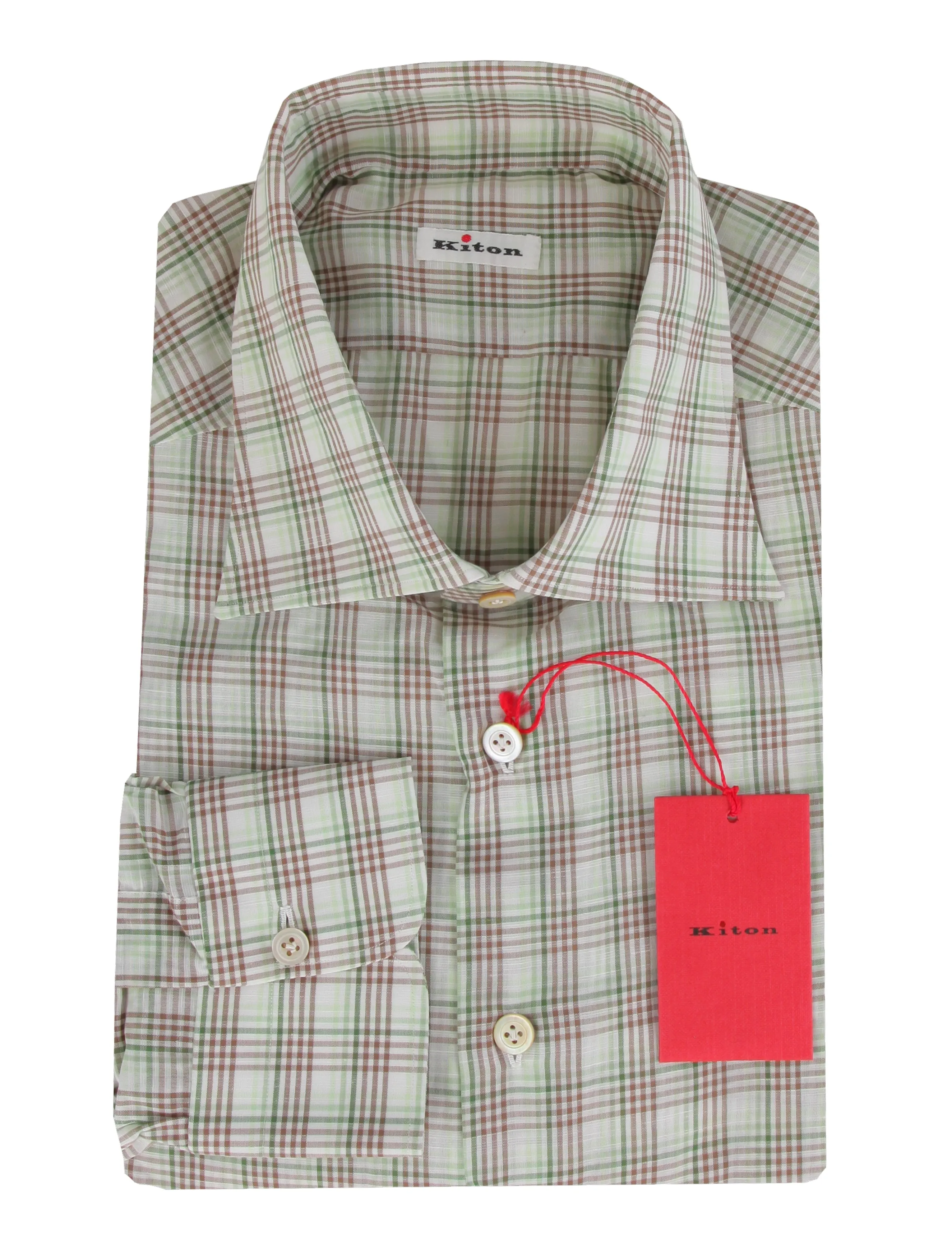 Kiton Light Green Shirt - Slim