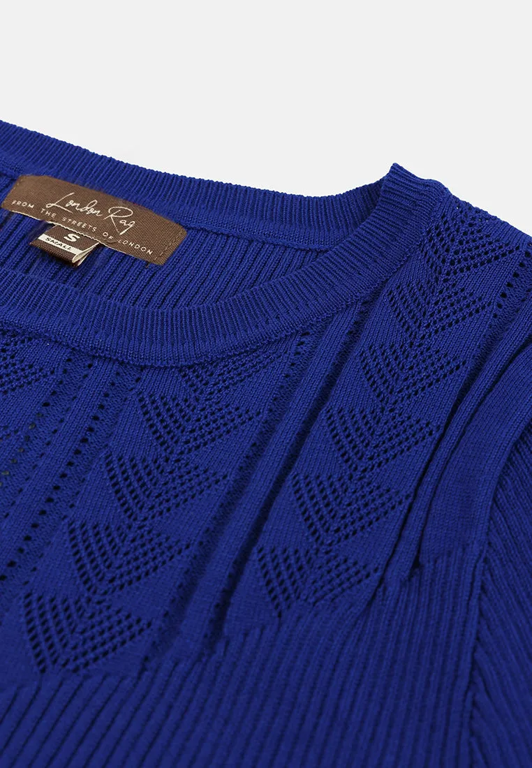 Knitted Pattern Sweater Top