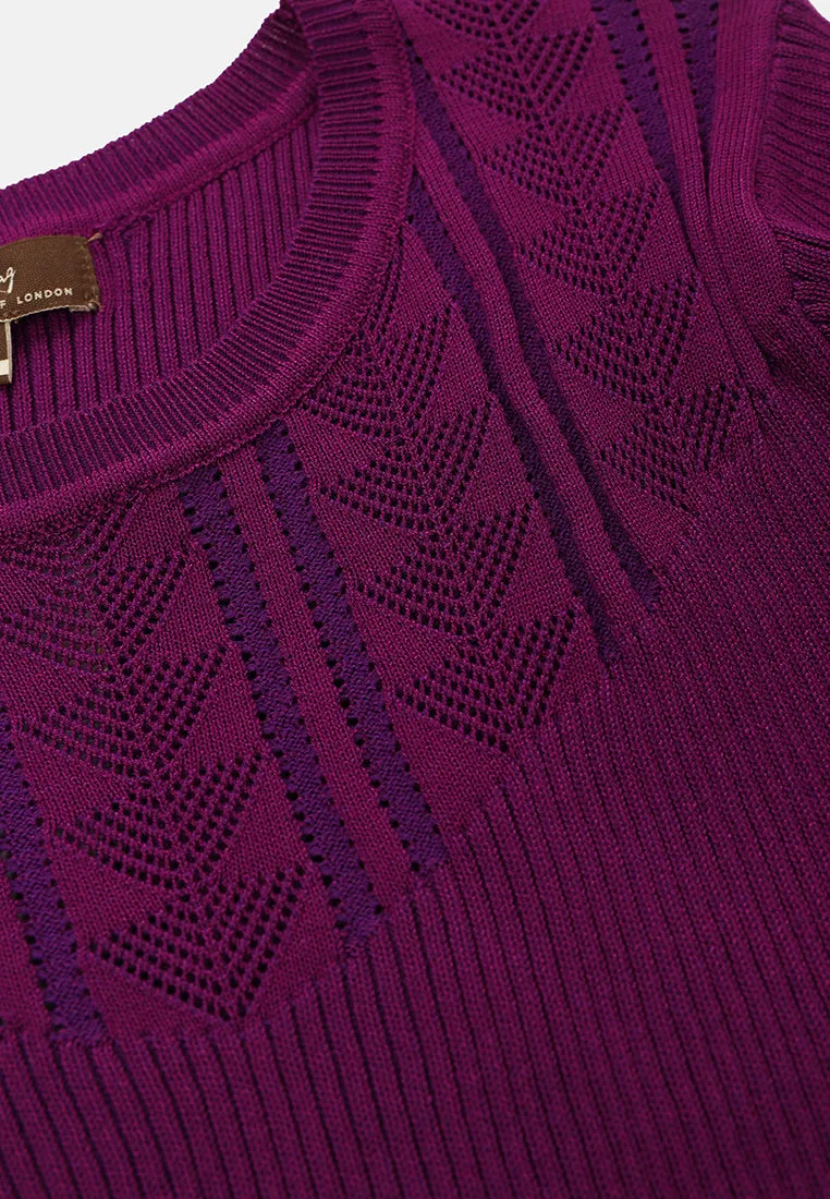 Knitted Pattern Sweater Top