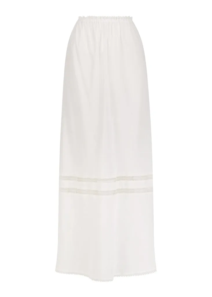 Lace Trim Blouse | Lace Trim Midi Skirt