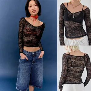 Lace V-Neck Women's Top