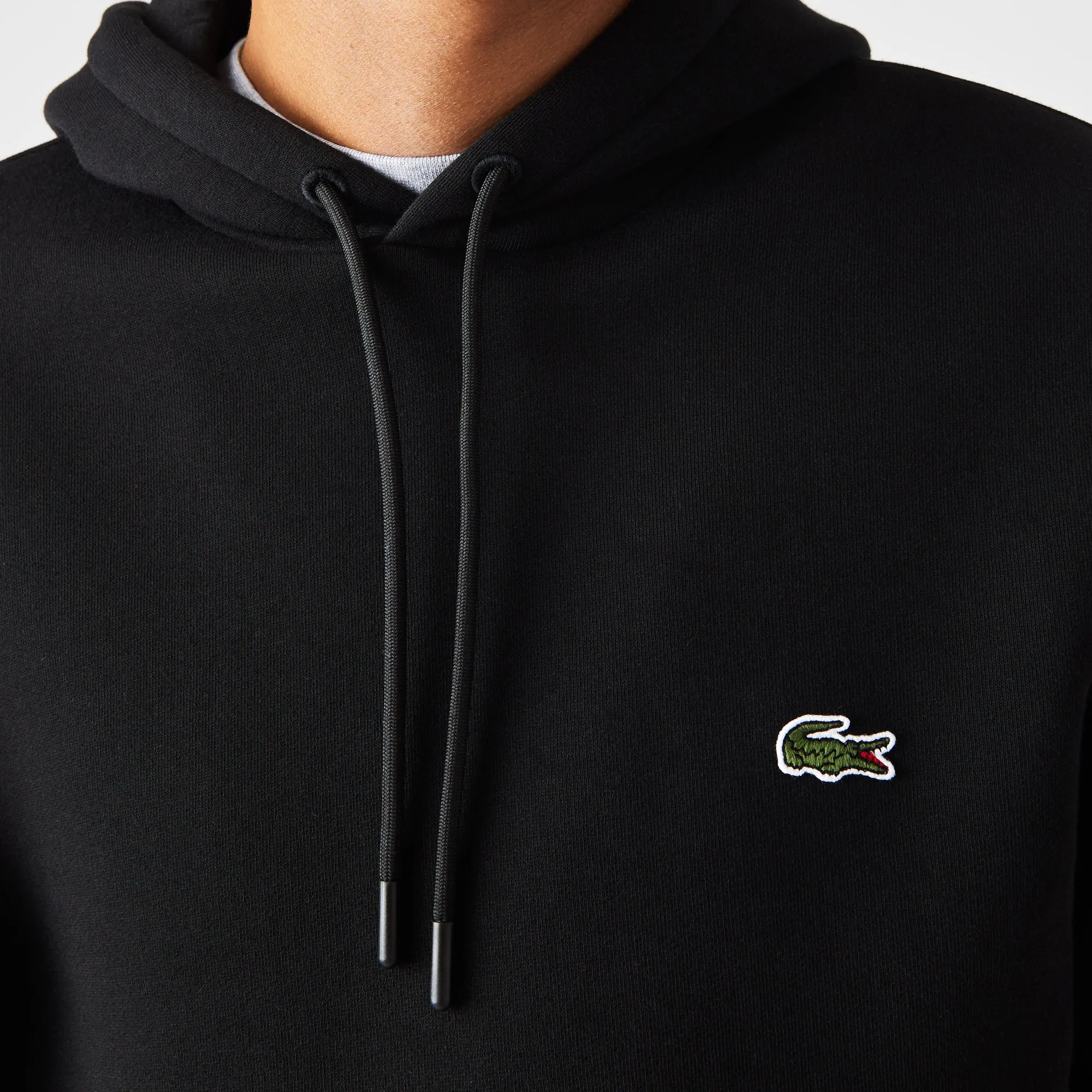 Lacoste SH2485 Printed Bands Tape Hoodie 031 Black
