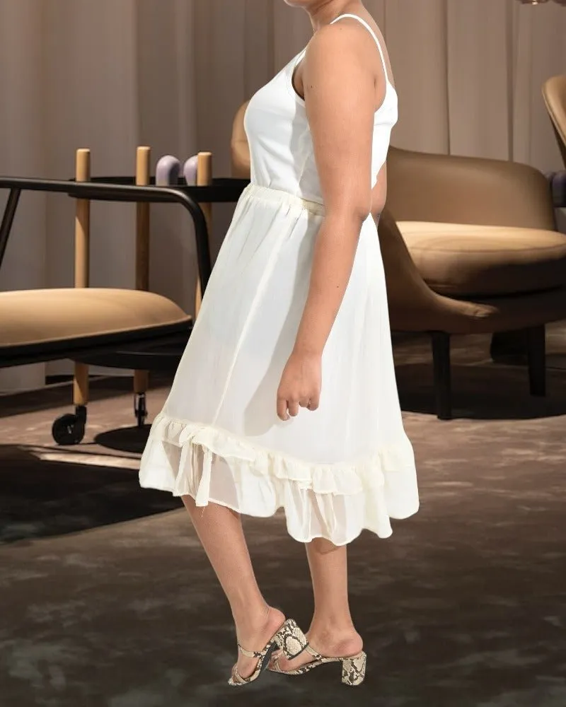 Ladies Lined Chiffon Frill Skirt