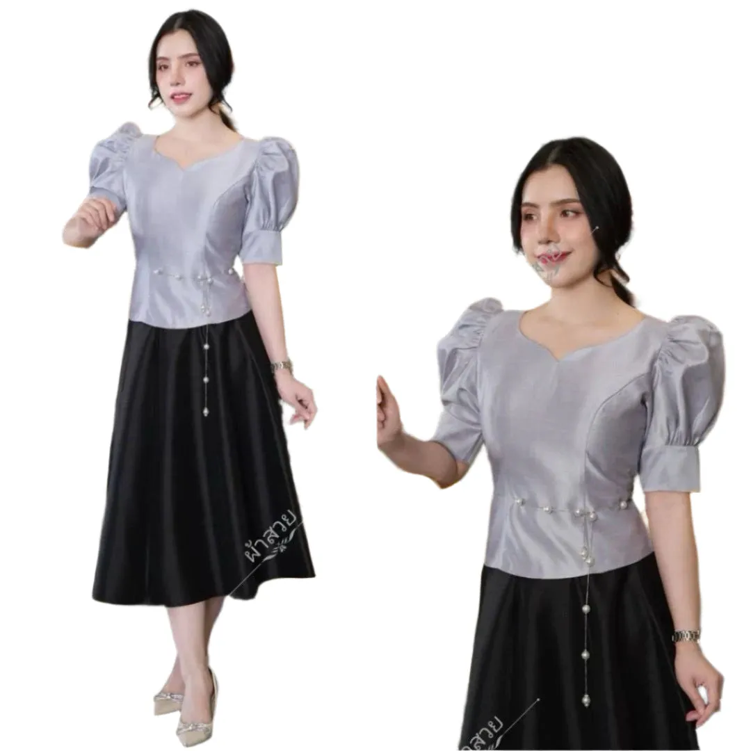 Laos/Thai Traditional Silk Skirt, 6 Colors, Available in 6 Sizes Style #37SK Skirts - Elegant Thai Skirts