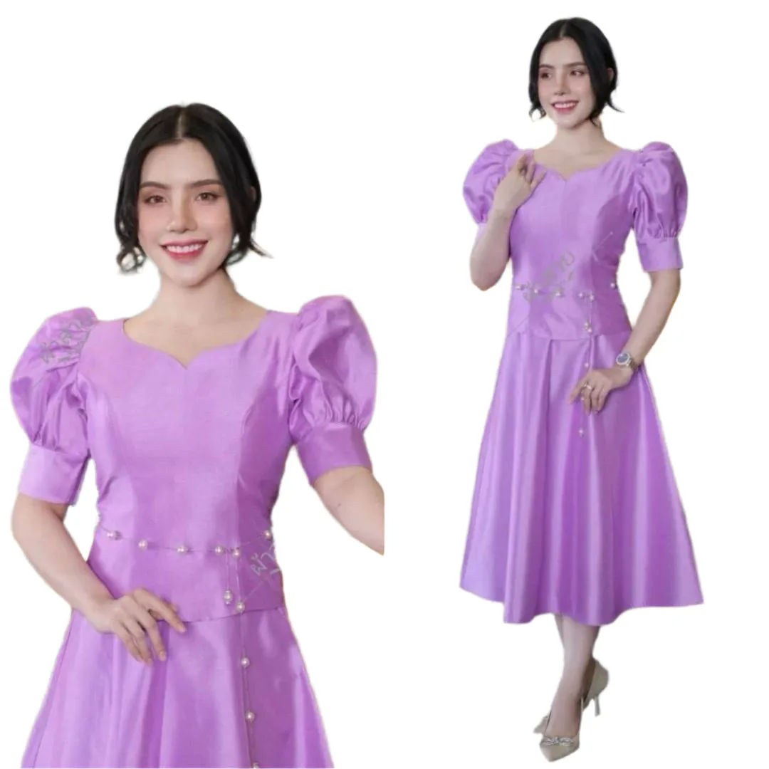 Laos/Thai Traditional Silk Skirt, 6 Colors, Available in 6 Sizes Style #37SK Skirts - Elegant Thai Skirts