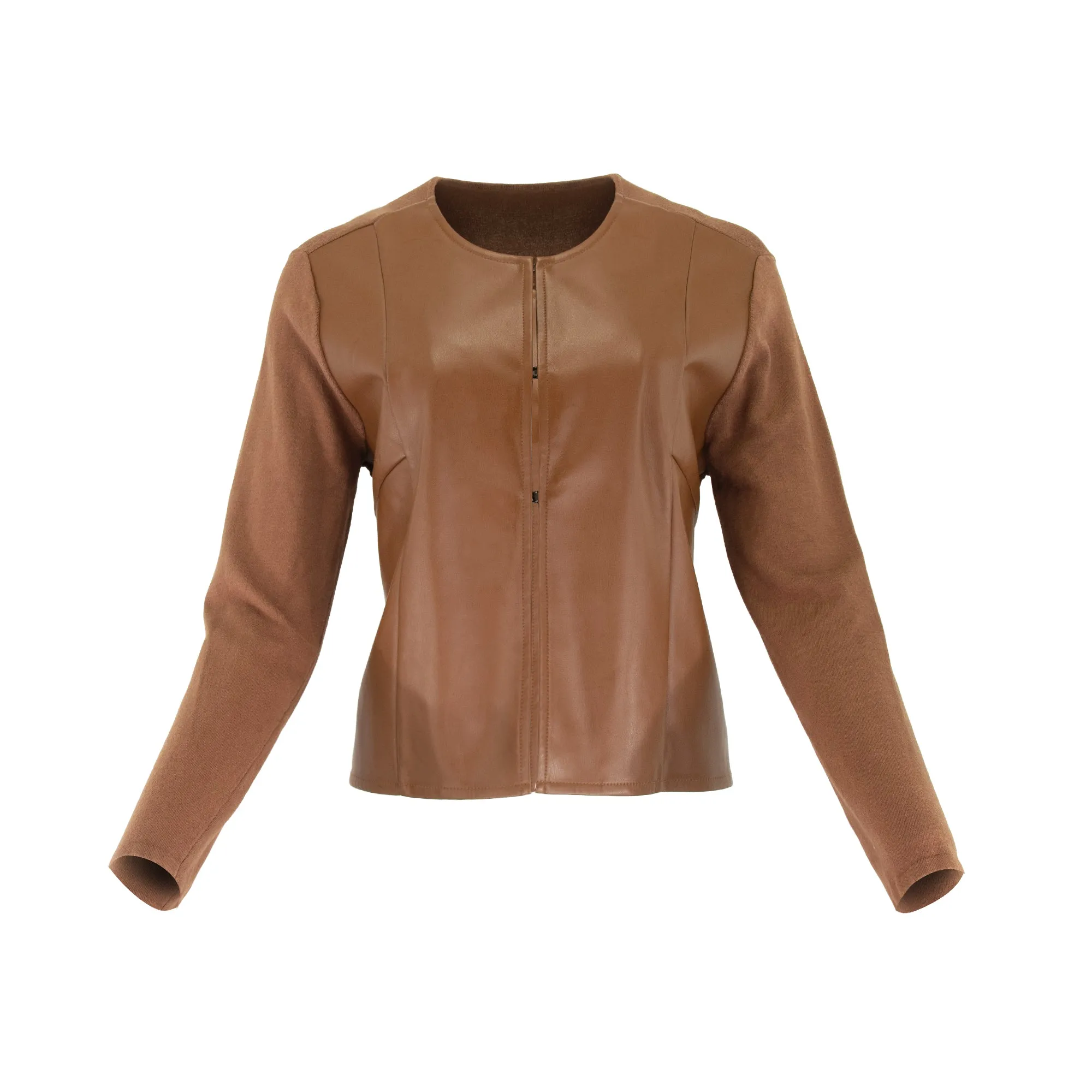 LEATHER SWEATER