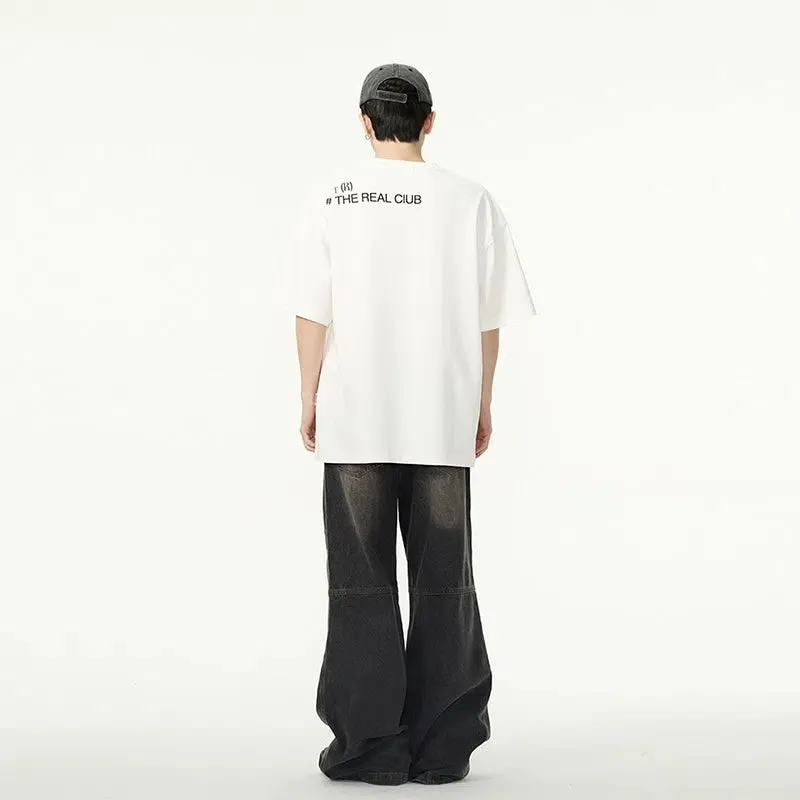 Letter Printed Round Neck T-shirts