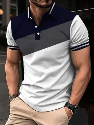 Liam Golf Shirt: Contrast Print Design
