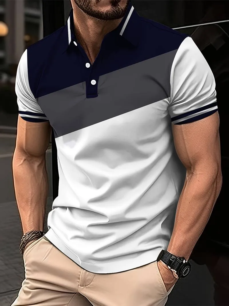 Liam Golf Shirt: Contrast Print Design