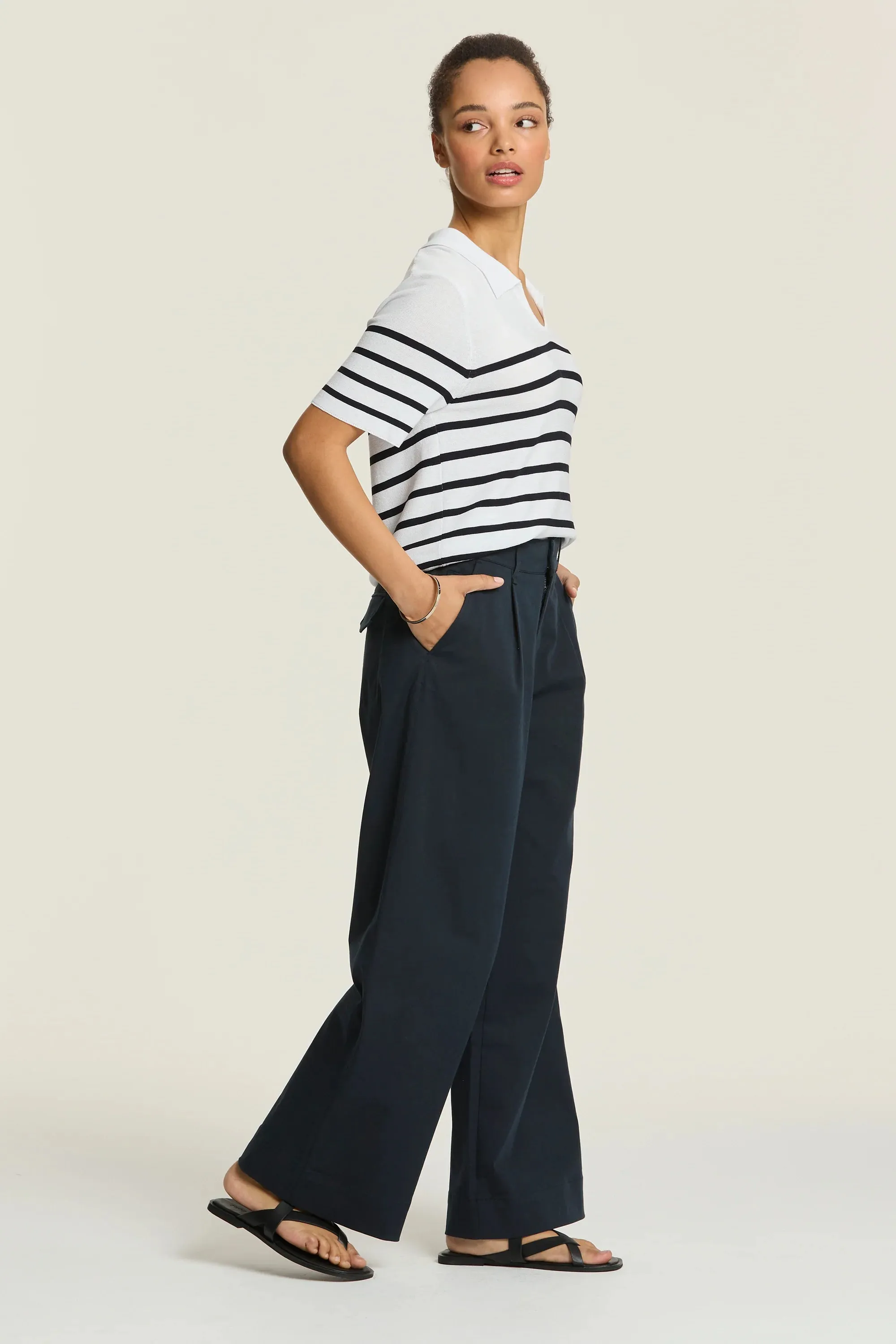 Liberty Knit | Navy/White