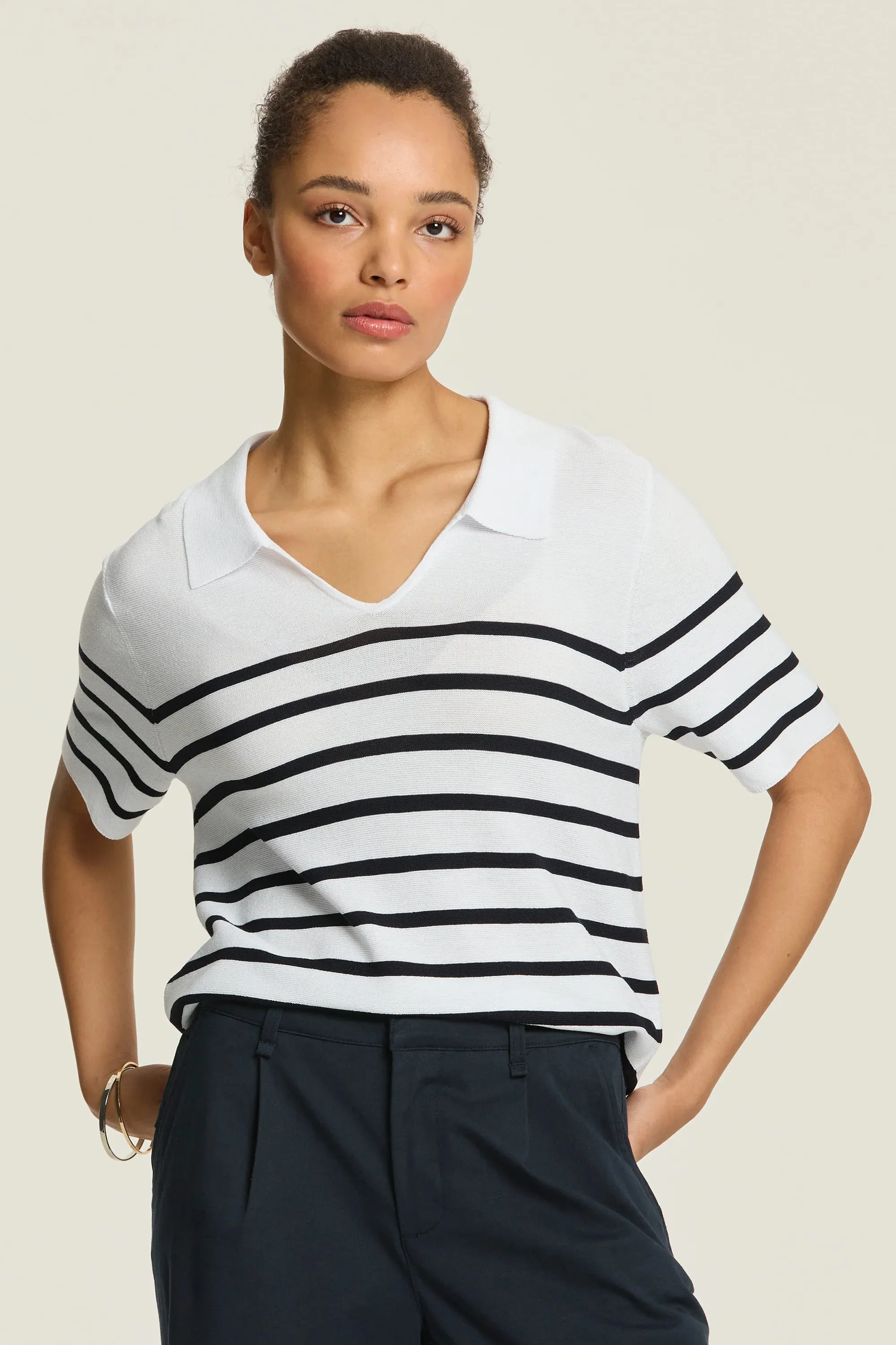 Liberty Knit | Navy/White