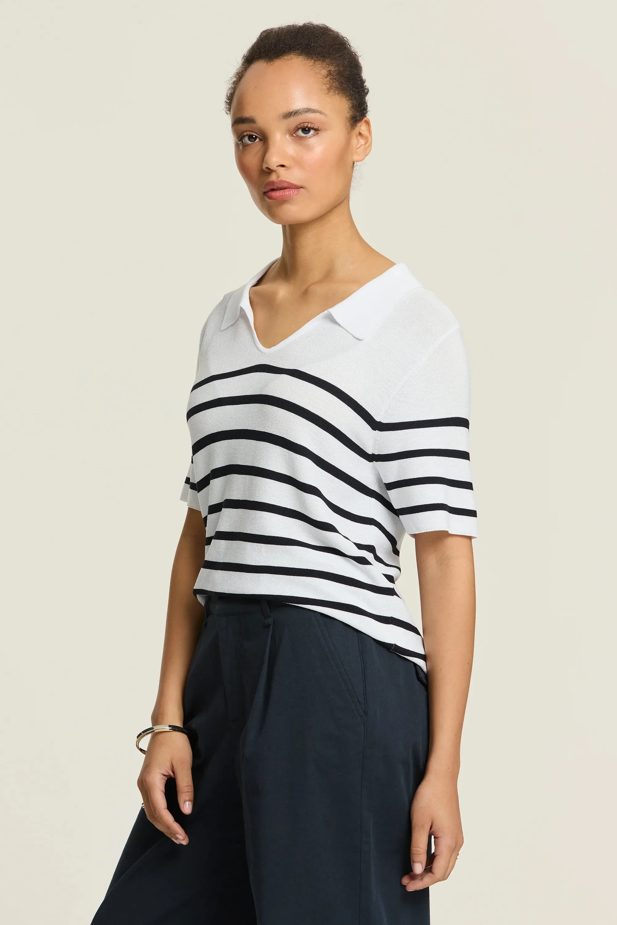 Liberty Knit | Navy/White