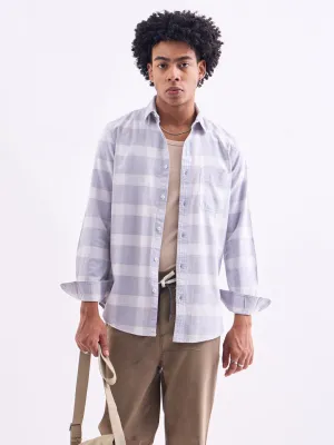 Lilac Checks Slim Fit Shirt
