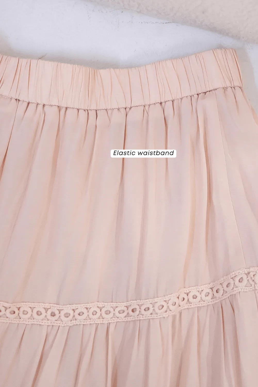 LINDSAY BANDED MAXI SKIRT IN WHITE