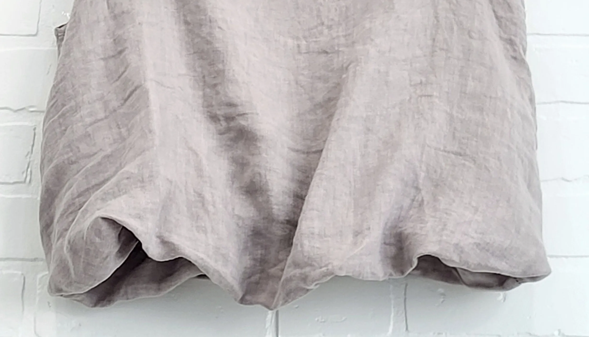 Linen Bubble-Hem  Top