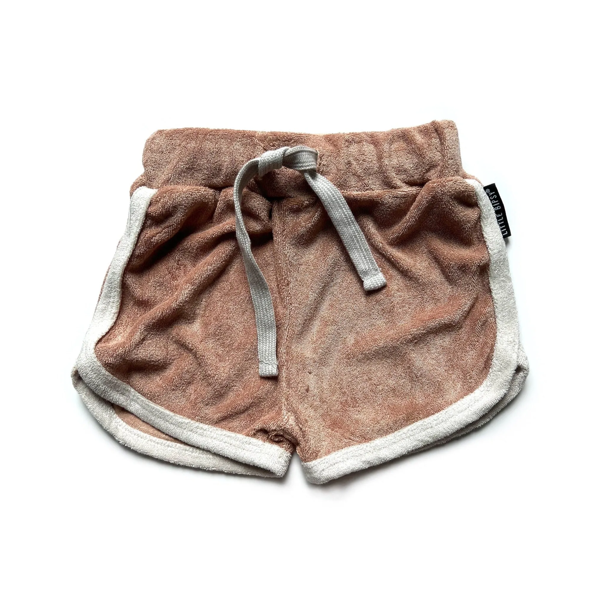 Little Bipsy Terry Cloth Track Shorts - Cinnamon
