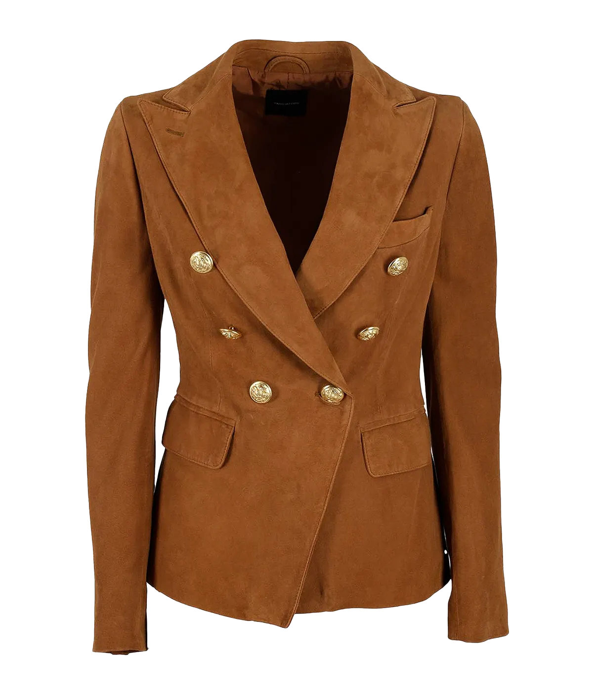 Lizzie Suede Blazer in Cognac