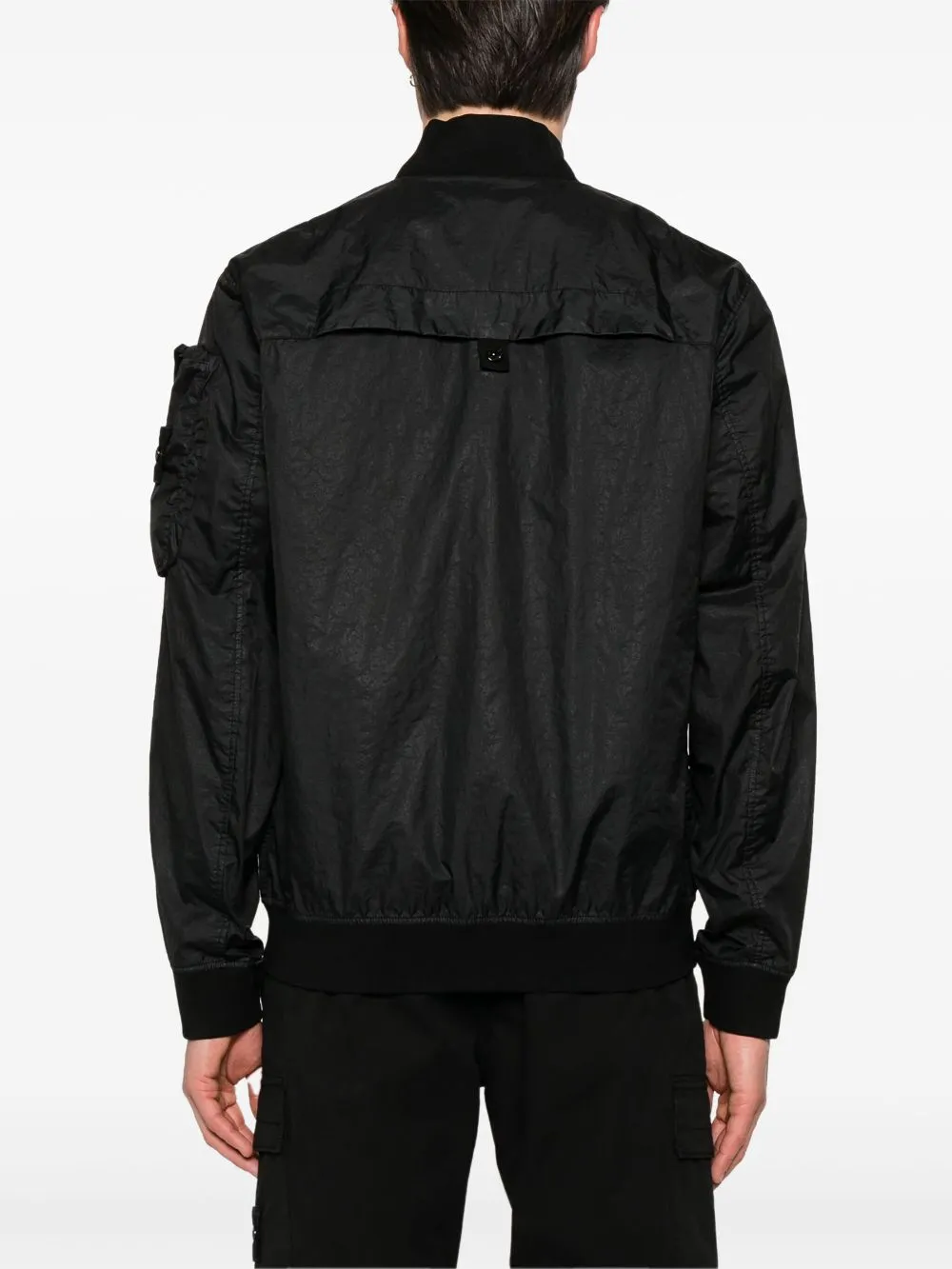 Logo nylon bomber jacket