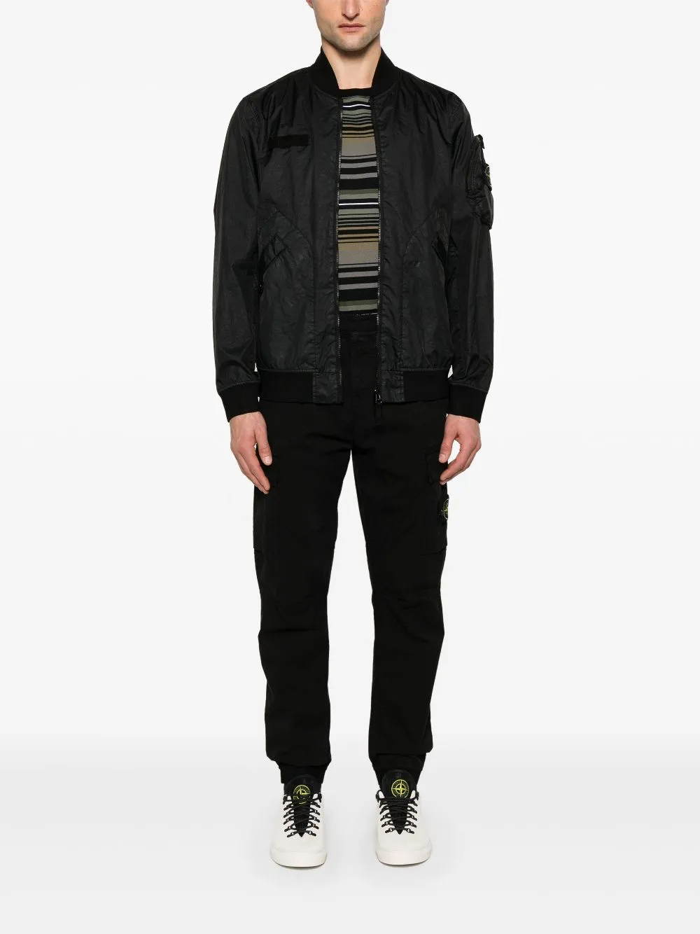 Logo nylon bomber jacket