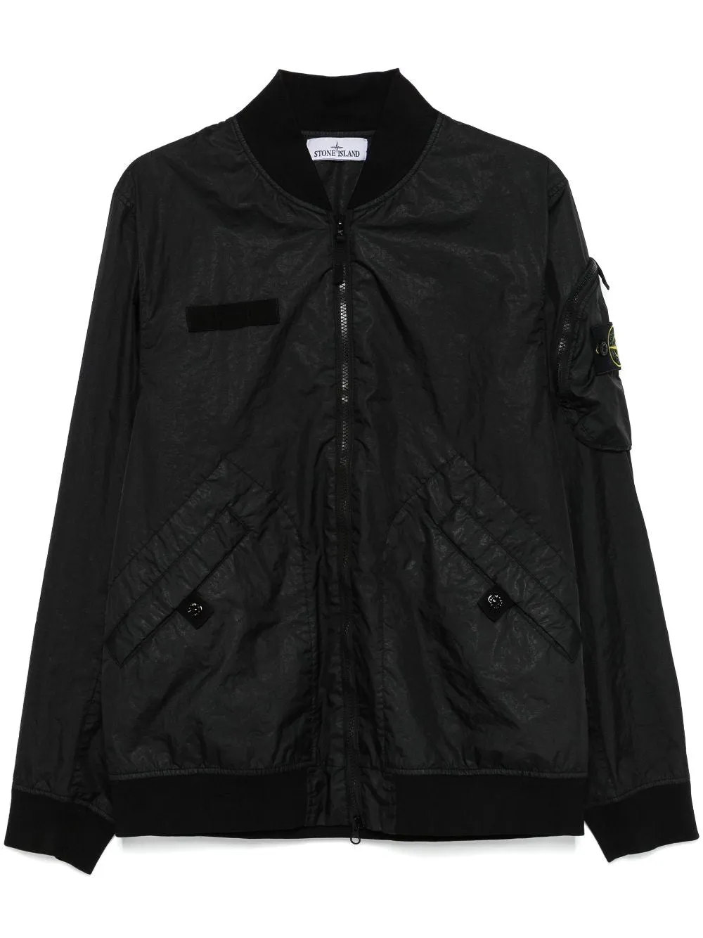 Logo nylon bomber jacket