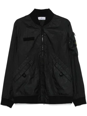 Logo nylon bomber jacket