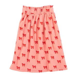 Long Skirt - Pink & Red Bows
