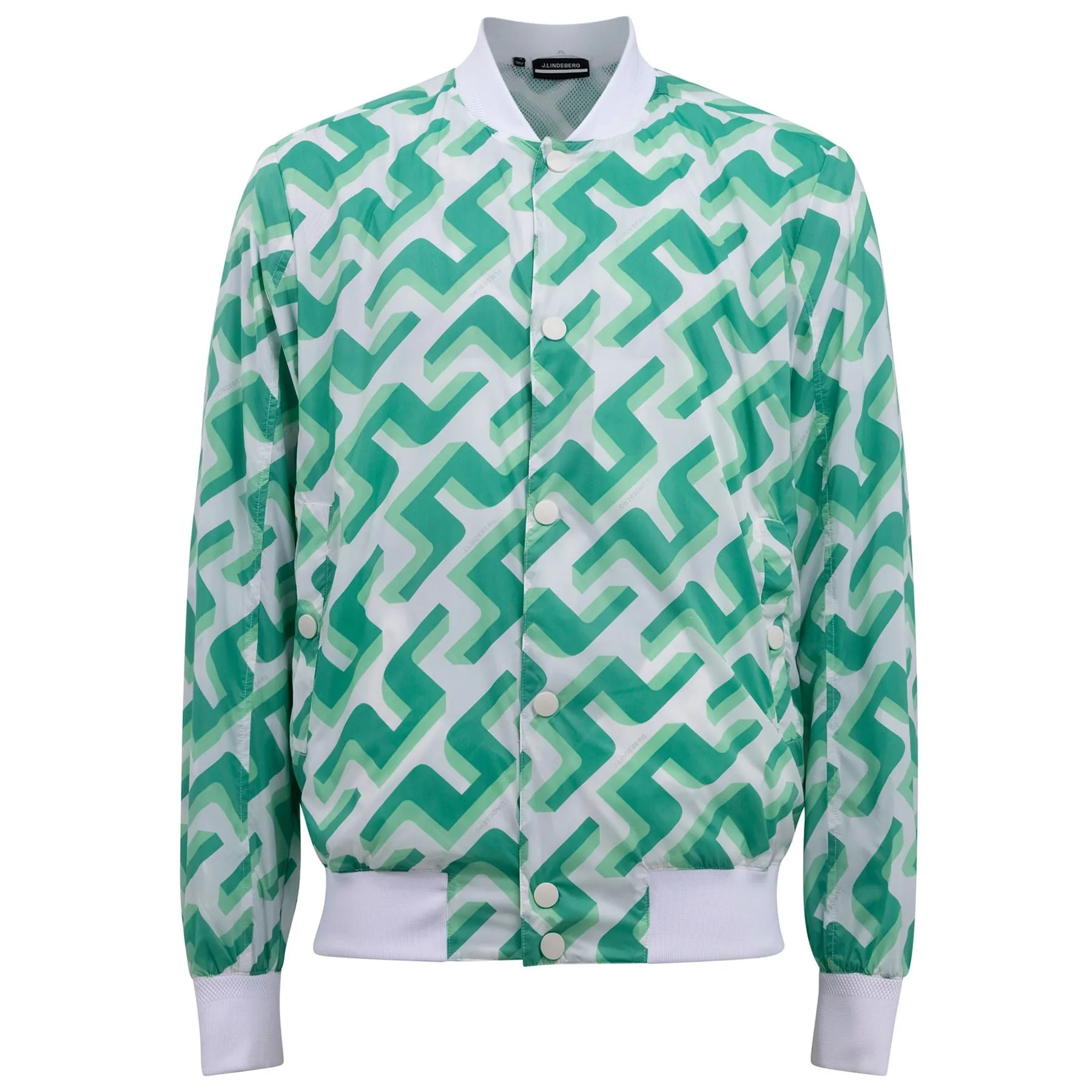 Lux Printed Sharp Nylon Bomber Green 3D Bridge Monogram