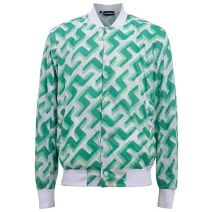 Lux Printed Sharp Nylon Bomber Green 3D Bridge Monogram