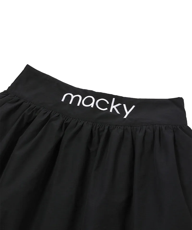 MACKY Golf: Unbalance Balloon Skirt - Black