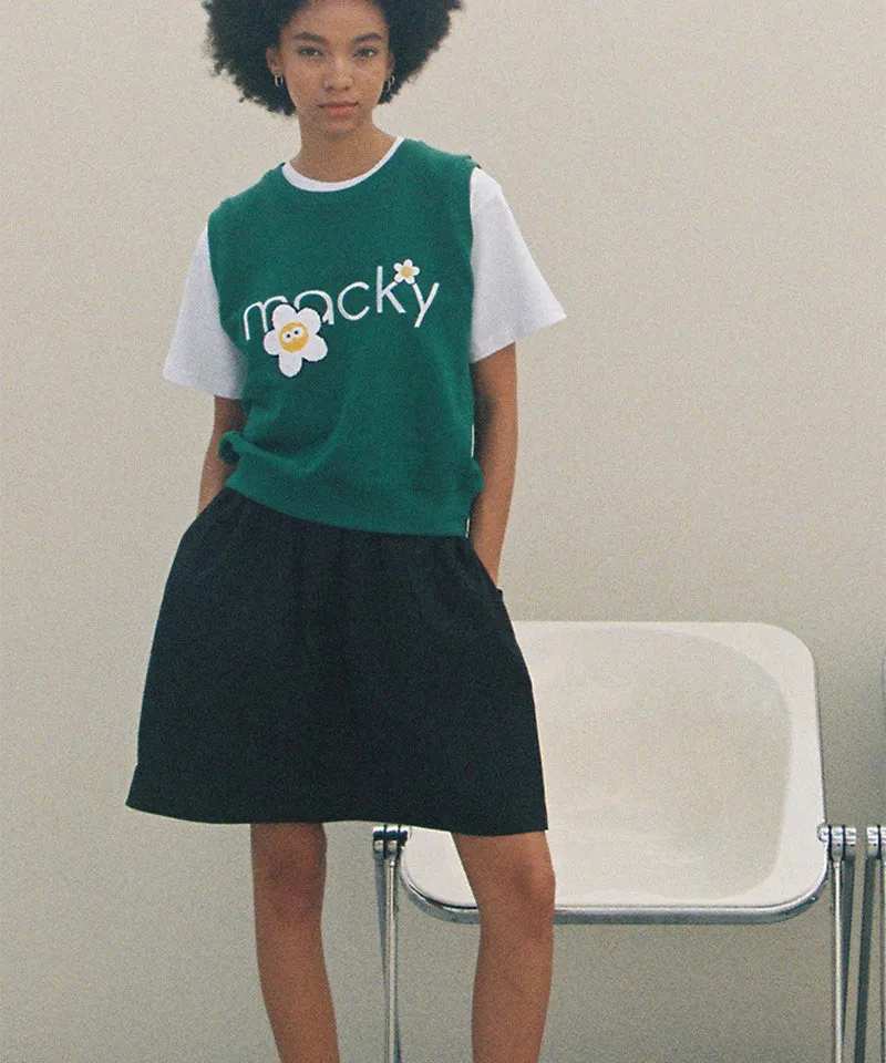 MACKY Golf: Unbalance Balloon Skirt - Black