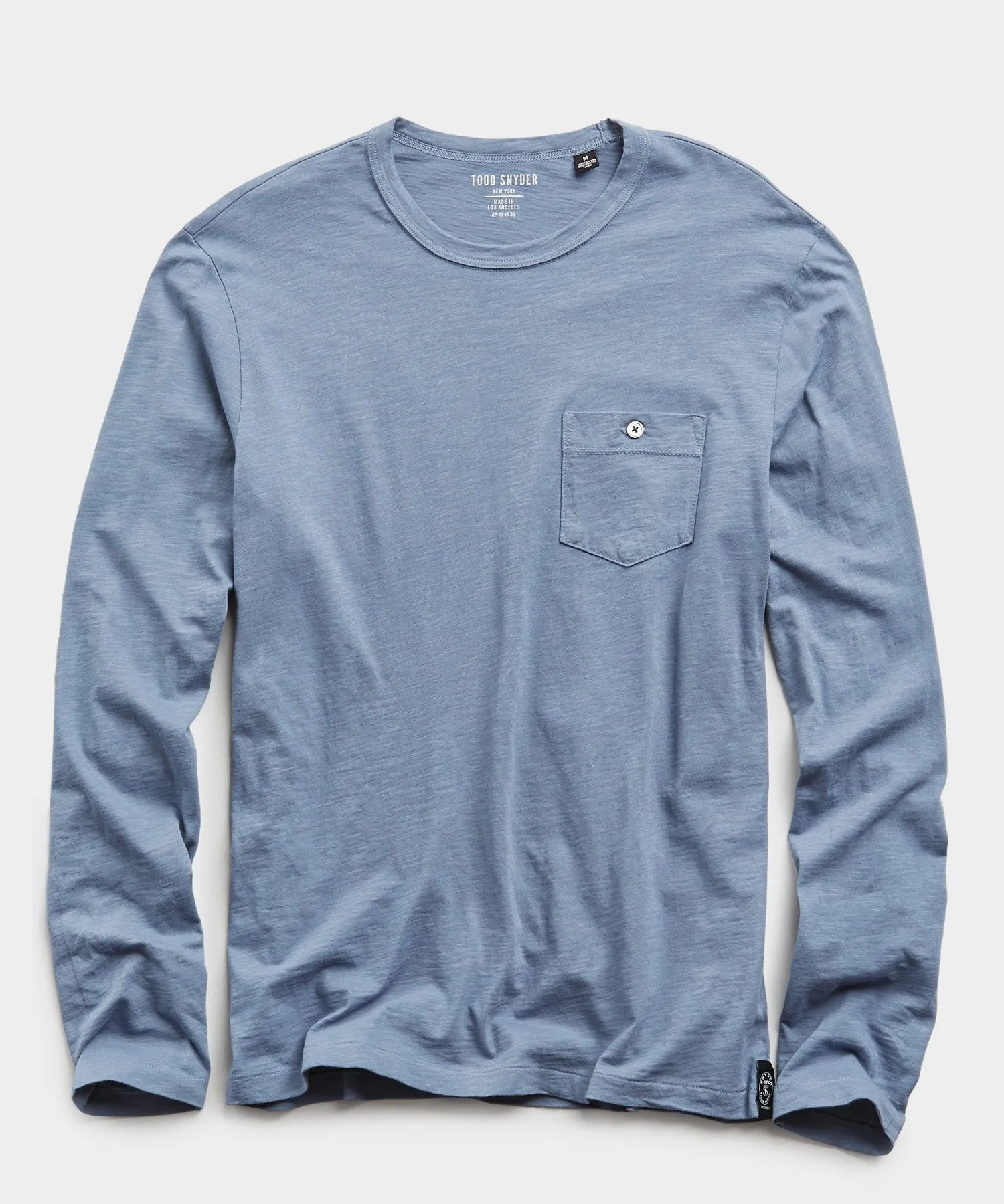 Made in L.A. Slub Jersey Long Sleeve T-Shirt in Air Force Blue