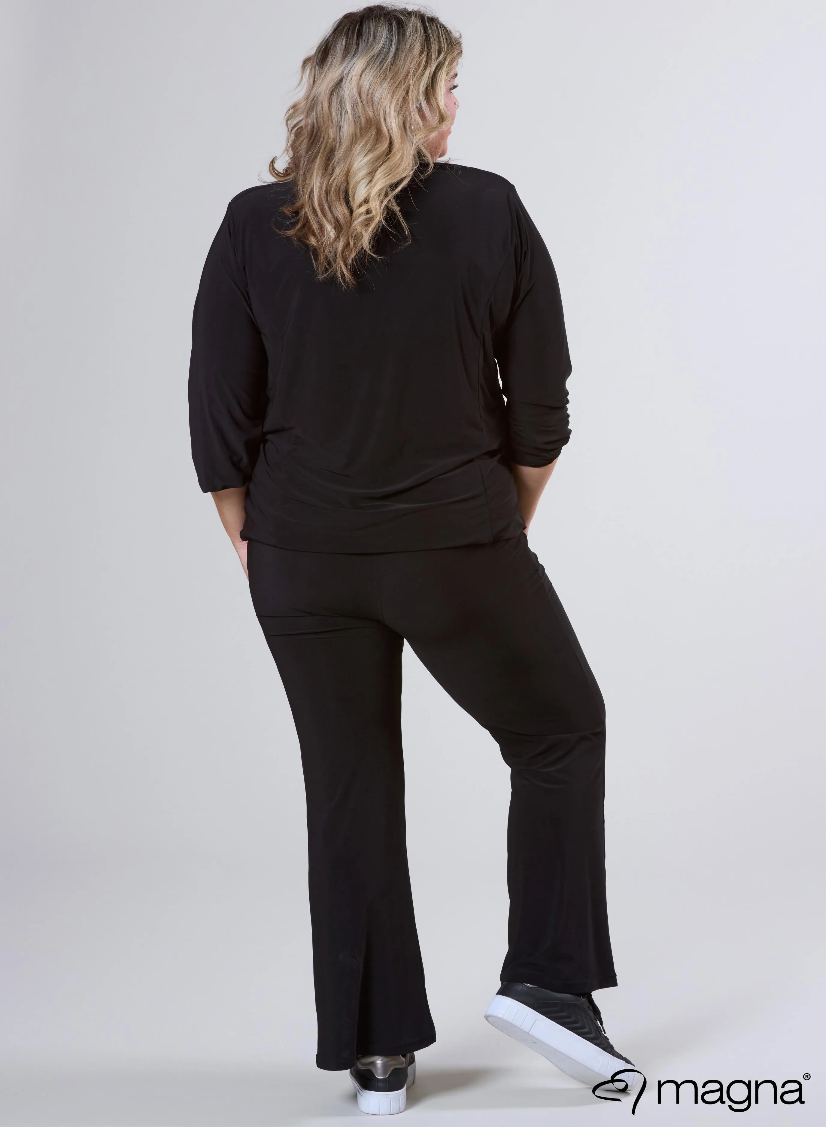 Magna Easy Wear Shirt met Elastiek Zwart