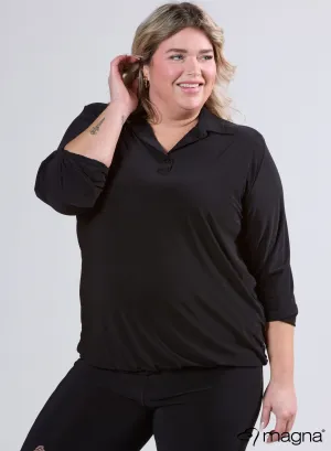 Magna Easy Wear Shirt met Elastiek Zwart