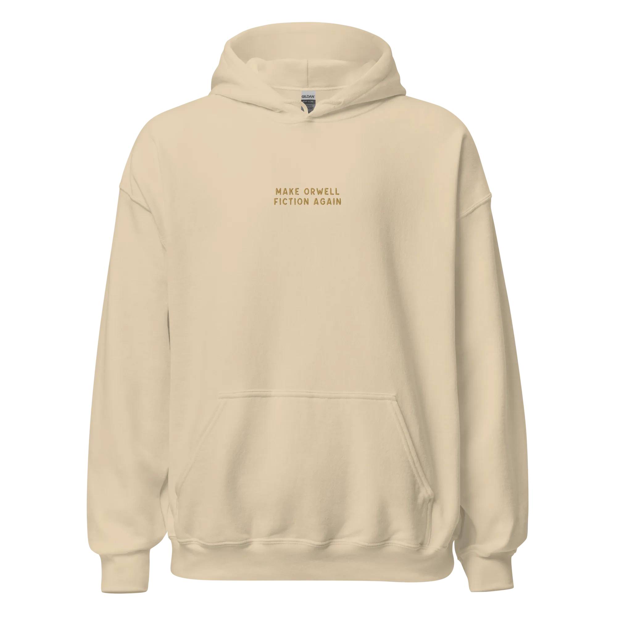 Make Orwell Fiction Again Embroidered Hoodie