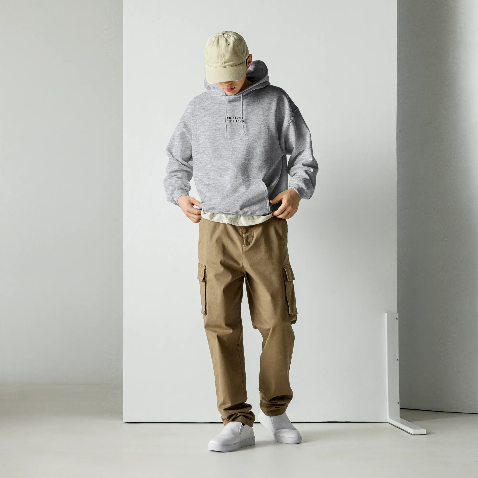 Make Orwell Fiction Again Embroidered Hoodie