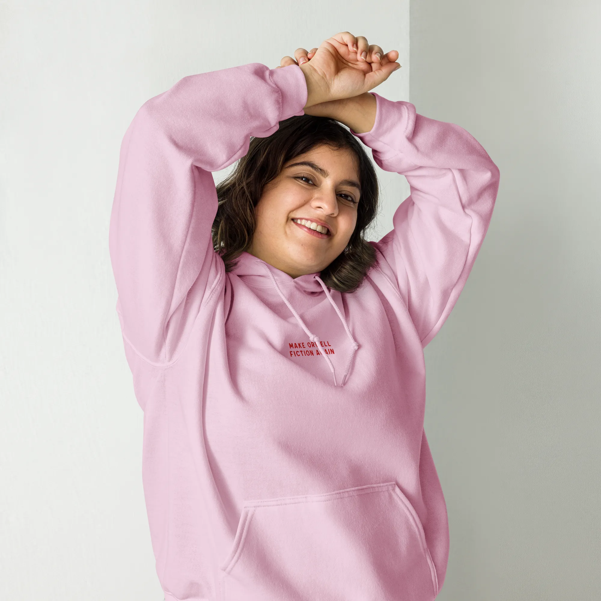 Make Orwell Fiction Again Embroidered Hoodie